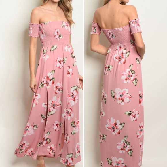 Girly & Flirty CREAM & FLORAL MAXI DRESS BOHO - Picture 3 of 8